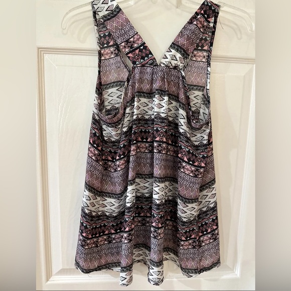Pink Republic Women's Medium Sleeveless Blouse Pink Multi Print Abstract - Picture 4 of 4